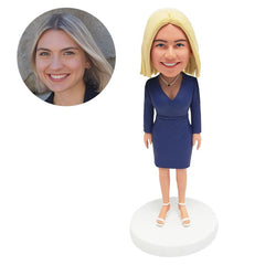 custom made bobble head figure fashion office lady