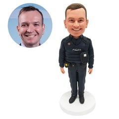 custom made bobble head figure policeman in police uniform