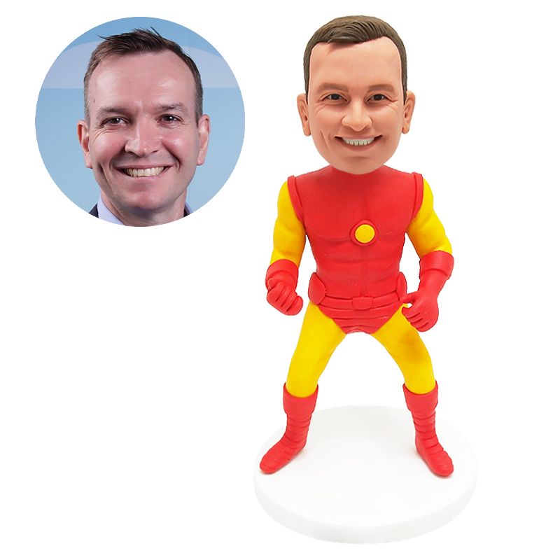 custom made bobblehead figure superhero Ironman fighting