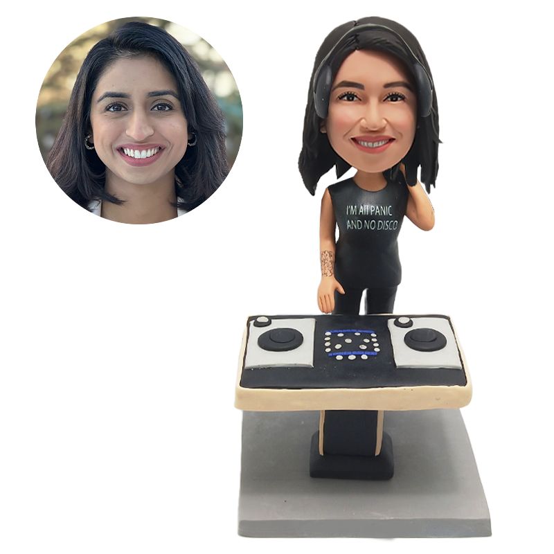 customized bobblehead figure female DJ