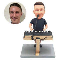 custom made bobblehead figure man playing the electronic organ