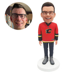 custom bobblehead figure hockey fans