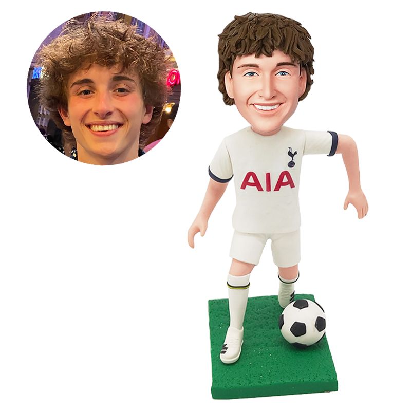 custom made bobble head figure male soccer player hotspur fan