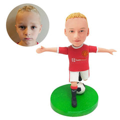 customized bobblehead figure soccer kid manchester united fan