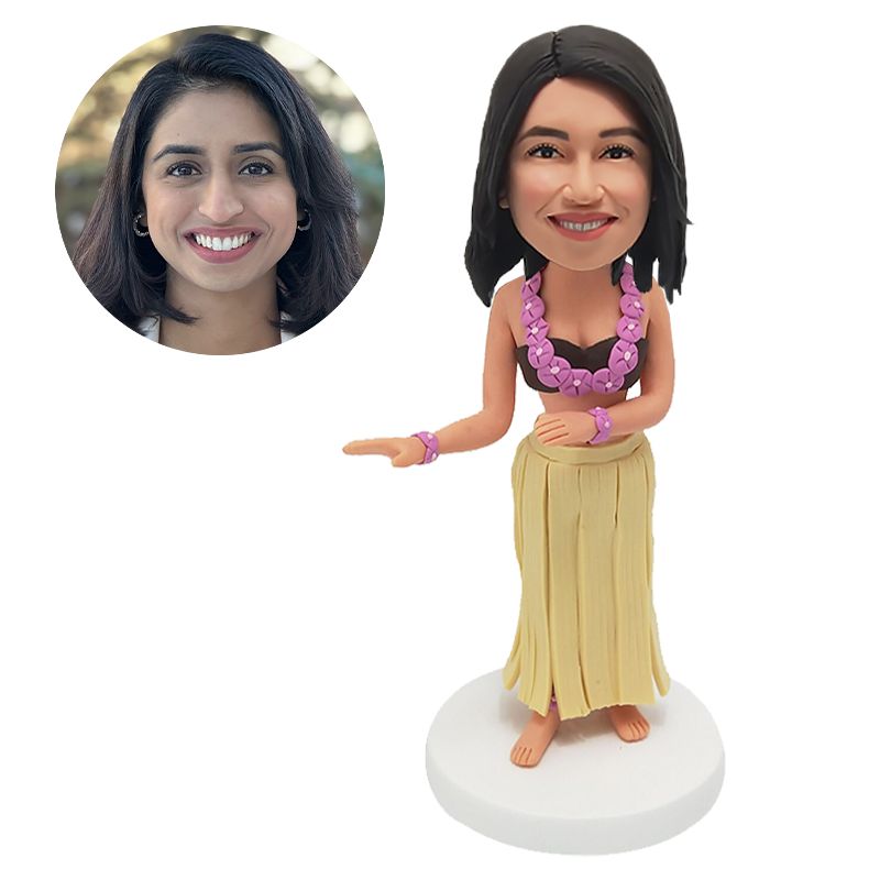 customized bobblehead female hula dancer