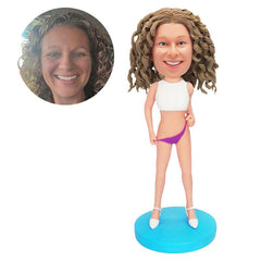 custom made bobblehead figure sexy girl in tank top