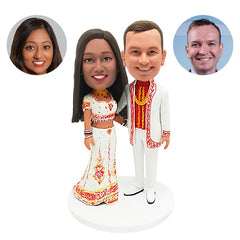 customized bobbleheads figures indian wedding couple